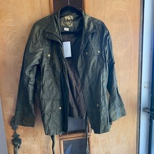 NWT Michael Kors Army Green Cargo Anorak Jacket